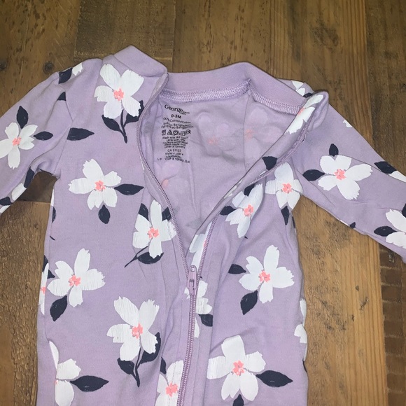 3 for $15 / Joe Fresh purple floral zip PJs - Picture 2 of 3
